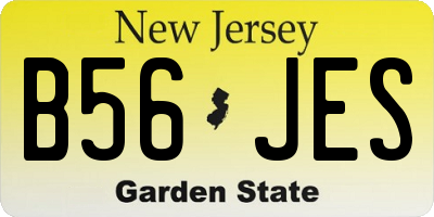 NJ license plate B56JES