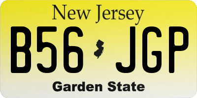 NJ license plate B56JGP