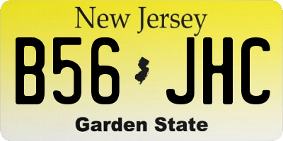 NJ license plate B56JHC