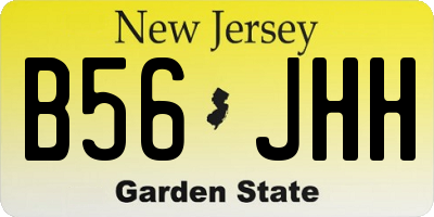 NJ license plate B56JHH