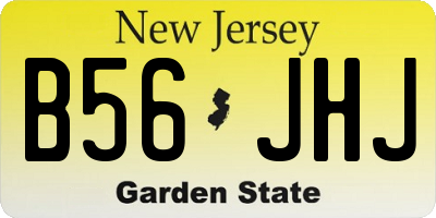NJ license plate B56JHJ
