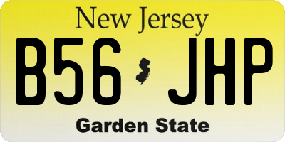 NJ license plate B56JHP