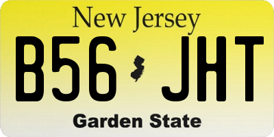 NJ license plate B56JHT