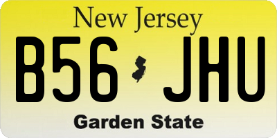 NJ license plate B56JHU