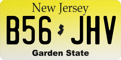 NJ license plate B56JHV