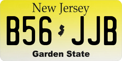 NJ license plate B56JJB