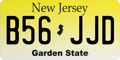 NJ license plate B56JJD