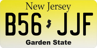 NJ license plate B56JJF