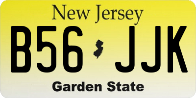NJ license plate B56JJK