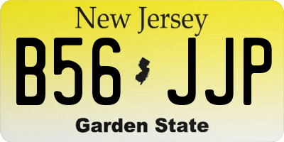 NJ license plate B56JJP