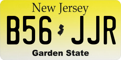 NJ license plate B56JJR
