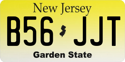 NJ license plate B56JJT