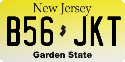 NJ license plate B56JKT