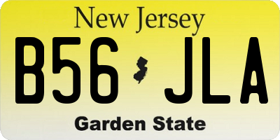 NJ license plate B56JLA
