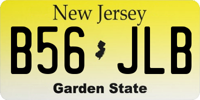 NJ license plate B56JLB