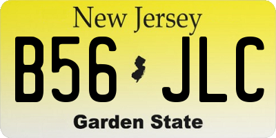 NJ license plate B56JLC