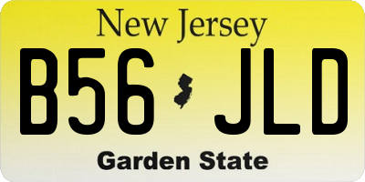 NJ license plate B56JLD