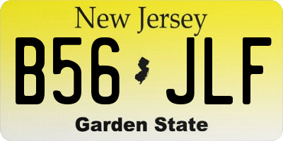 NJ license plate B56JLF