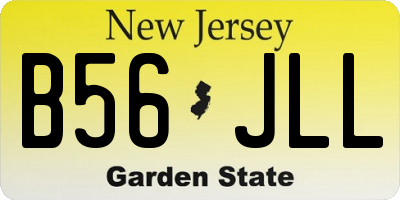 NJ license plate B56JLL