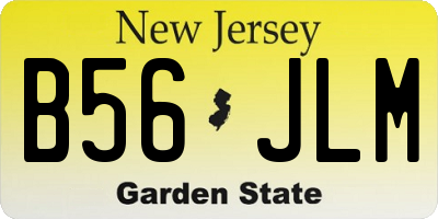 NJ license plate B56JLM