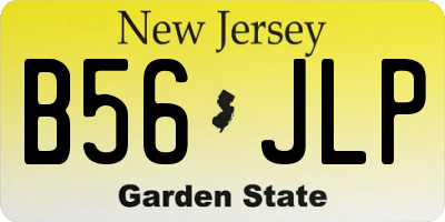 NJ license plate B56JLP