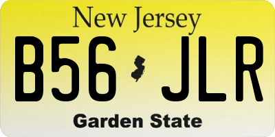 NJ license plate B56JLR