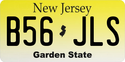 NJ license plate B56JLS