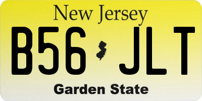 NJ license plate B56JLT