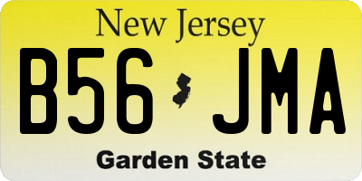 NJ license plate B56JMA