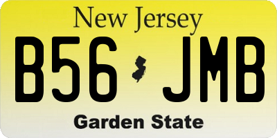 NJ license plate B56JMB