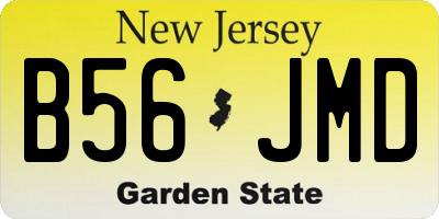 NJ license plate B56JMD