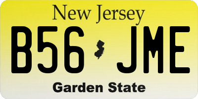 NJ license plate B56JME