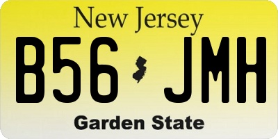 NJ license plate B56JMH