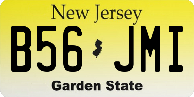 NJ license plate B56JMI