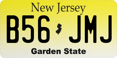 NJ license plate B56JMJ