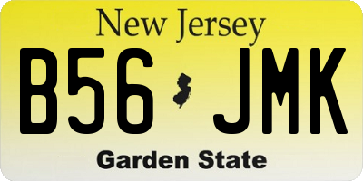 NJ license plate B56JMK