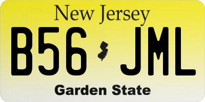 NJ license plate B56JML