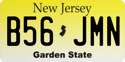 NJ license plate B56JMN