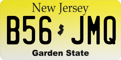 NJ license plate B56JMQ