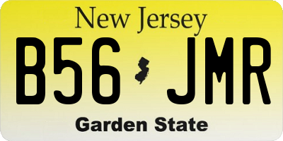 NJ license plate B56JMR