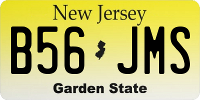 NJ license plate B56JMS
