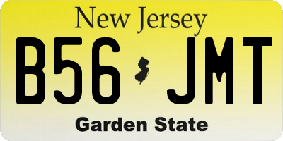 NJ license plate B56JMT