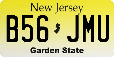 NJ license plate B56JMU