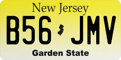 NJ license plate B56JMV