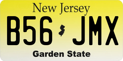 NJ license plate B56JMX