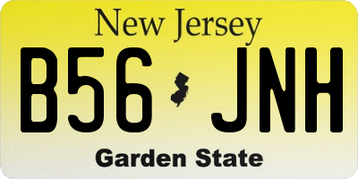 NJ license plate B56JNH