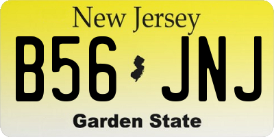 NJ license plate B56JNJ