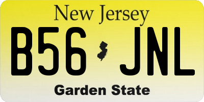 NJ license plate B56JNL