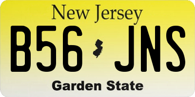 NJ license plate B56JNS