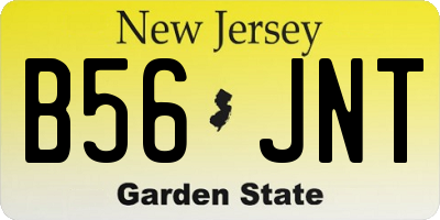 NJ license plate B56JNT